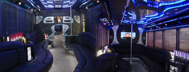 Freightliner party bus interior